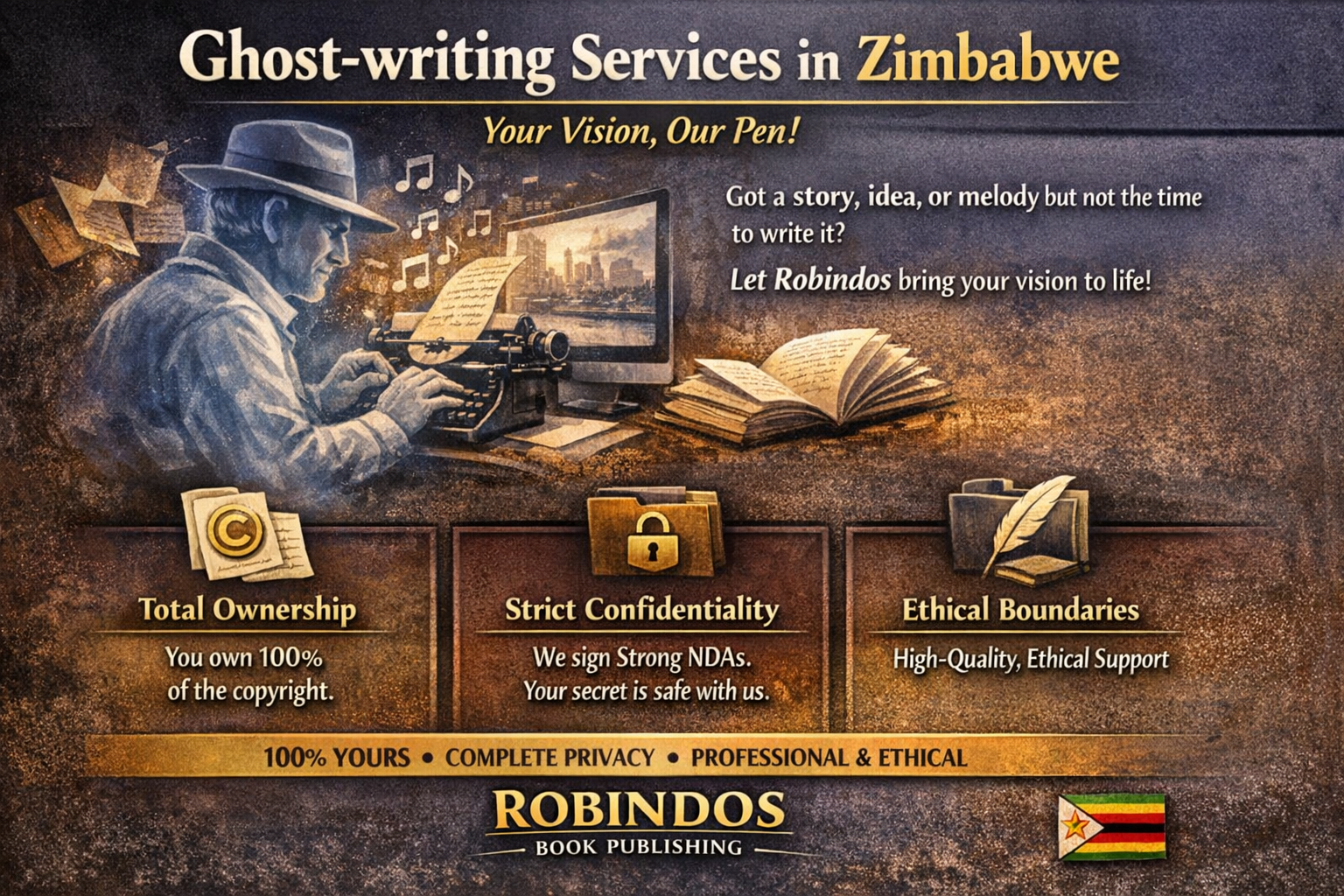 Ghost-writing support for authors in Zimbabwe
